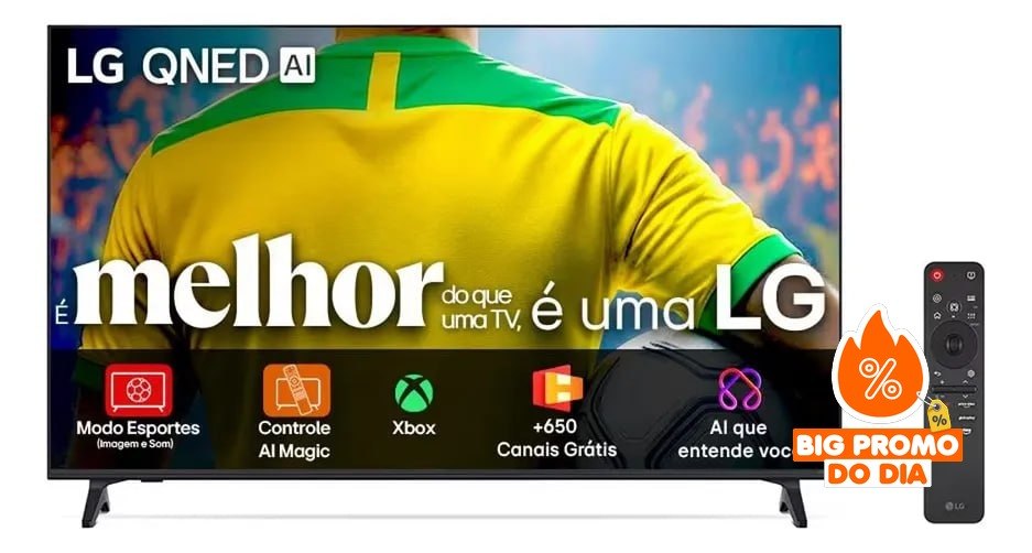 LG 55 Polegadas 4K QNED Processador A7