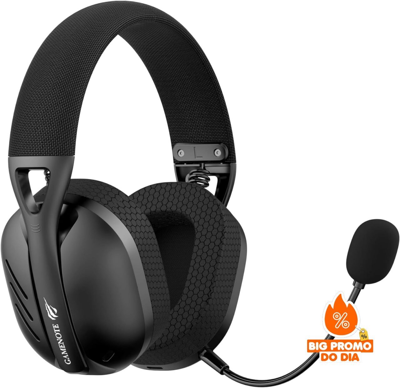 Havit Fone de Ouvido Headset Gamer Fuxi-H3 - Wireless 2.4GHz Bluetooth - Preto