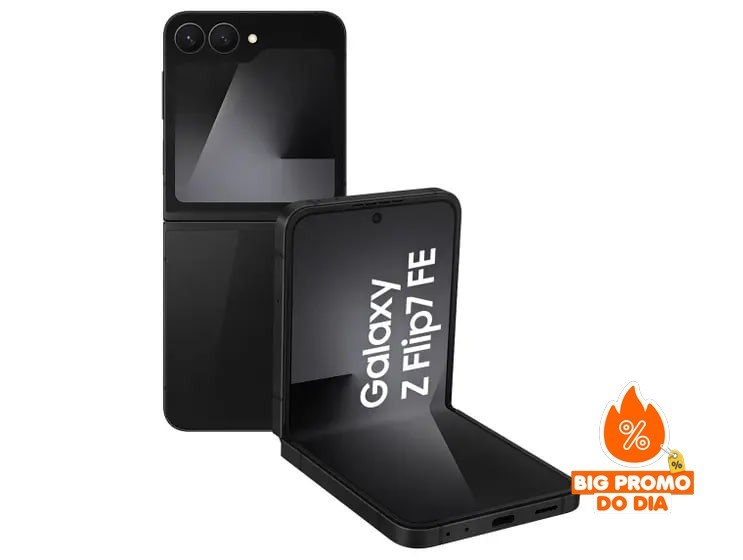 Samsung Galaxy Z Flip7 FE - 128GB 8GB RAM - Câmera 50MP - Preto