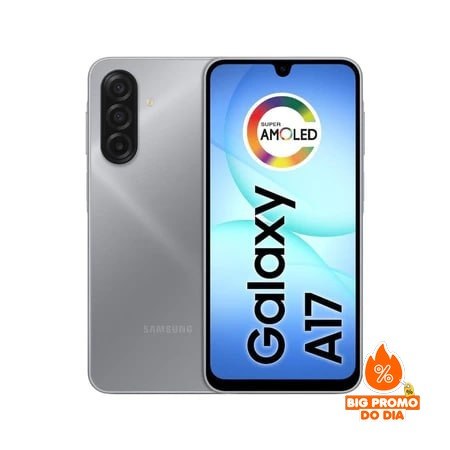 Celular Galaxy A17 4G Tela 6.7 256 GB 8GB RAM Samsung - Cinza