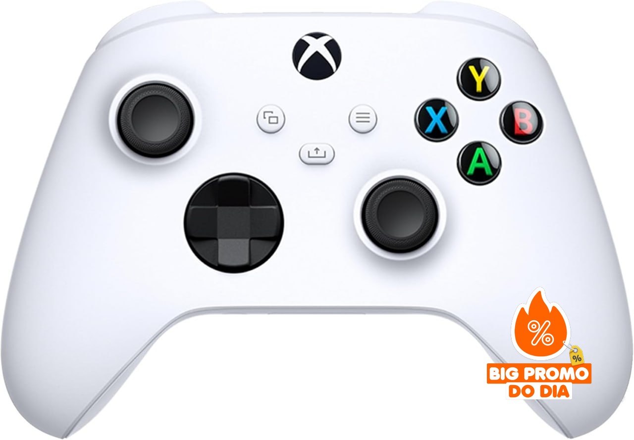 Xbox Controle Sem Fio - Branco - Compatível Xbox One/Series