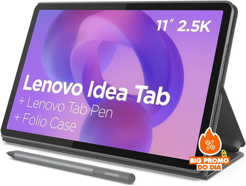 Lenovo Idea Tab Octa Core 128GB 8GB RAM - Tela Tablet com Capa e Caneta