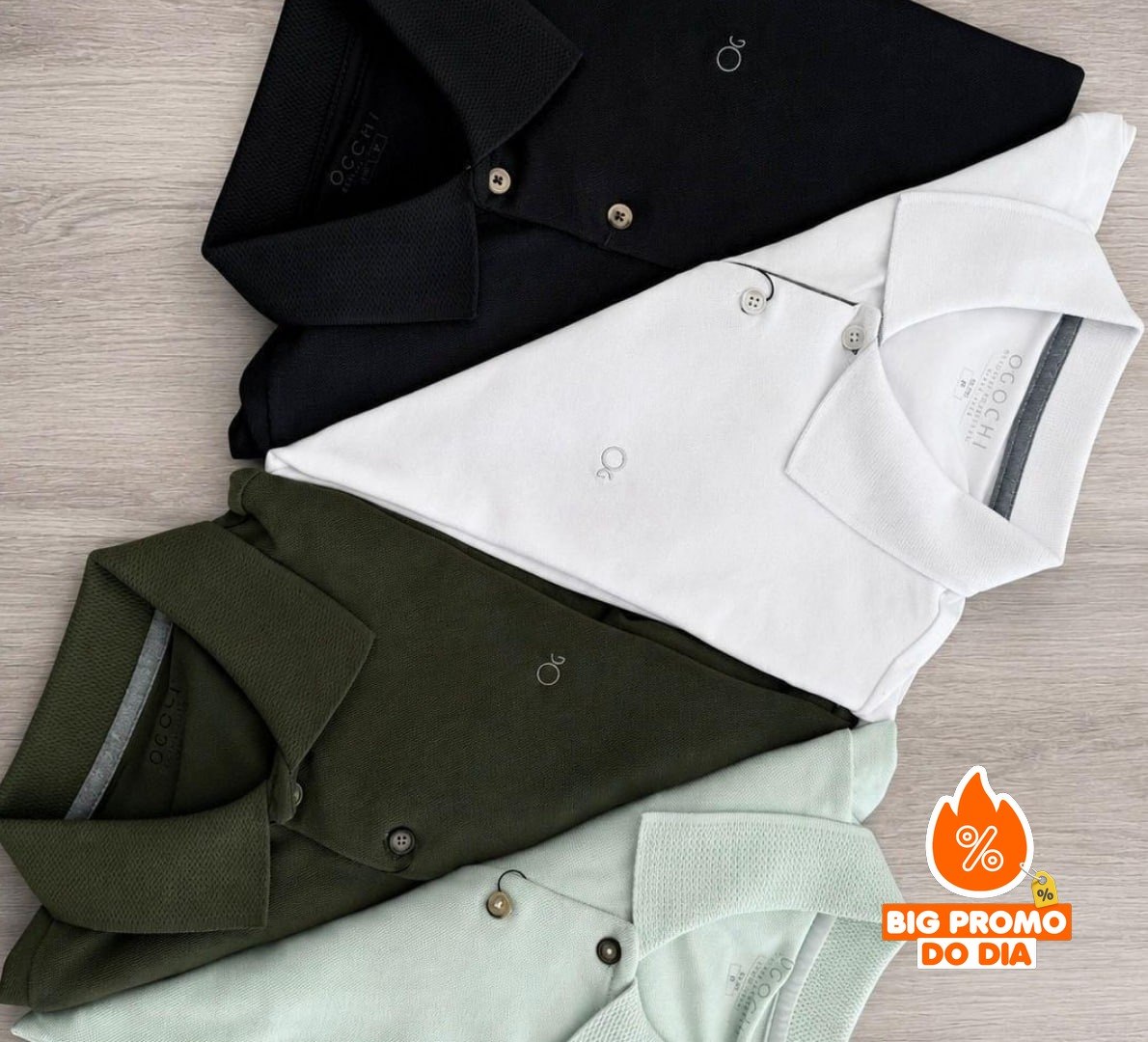 Camisa Gola Polo Ogochi Slim (15 cores)