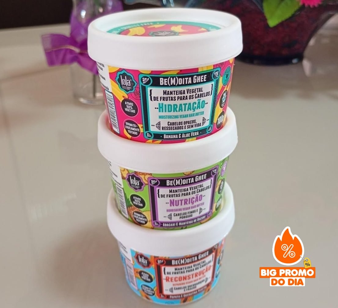 Kit Cronograma Capilar Be(m) dita Ghee 3 Produtos Lola Cosmetics
