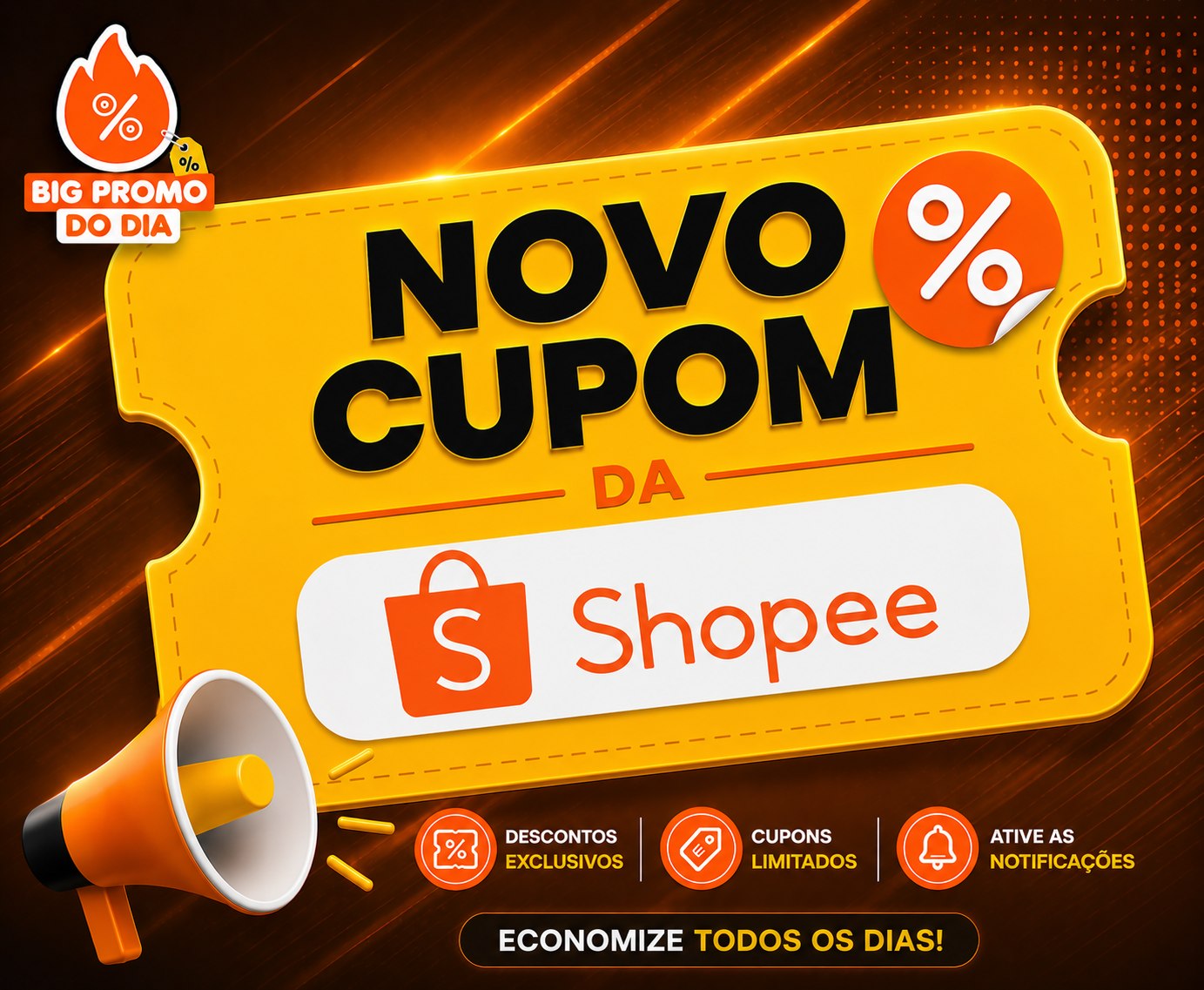 NOVO CUPOM SHOPEE