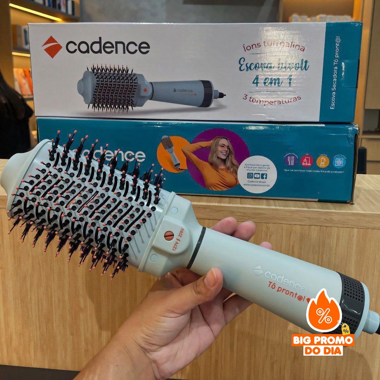 Escova Secadora Cadence Tô Pront@ 4 Em 1