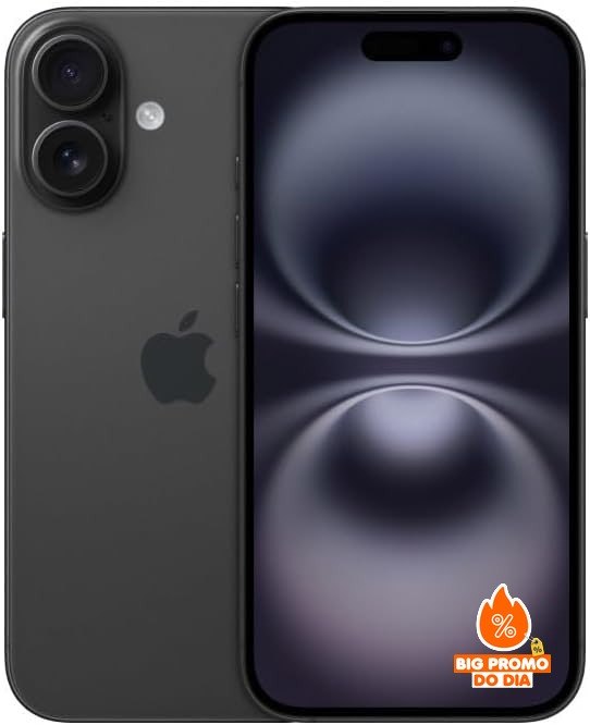 Apple iPhone 16 128GB - Processador A18 - Preto