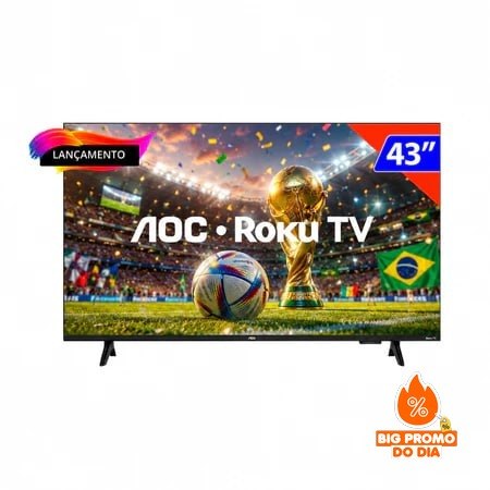 Tv Smart 43 Polegadas Aoc Roku Hd Wi-fi 43s5155/78g