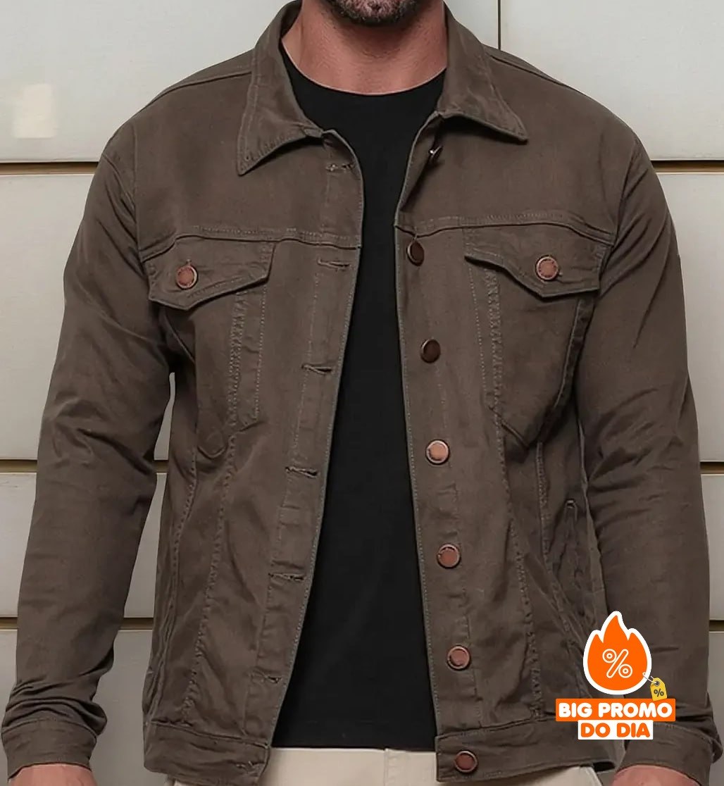 Jaqueta Masculina Sarja Jeans Slim