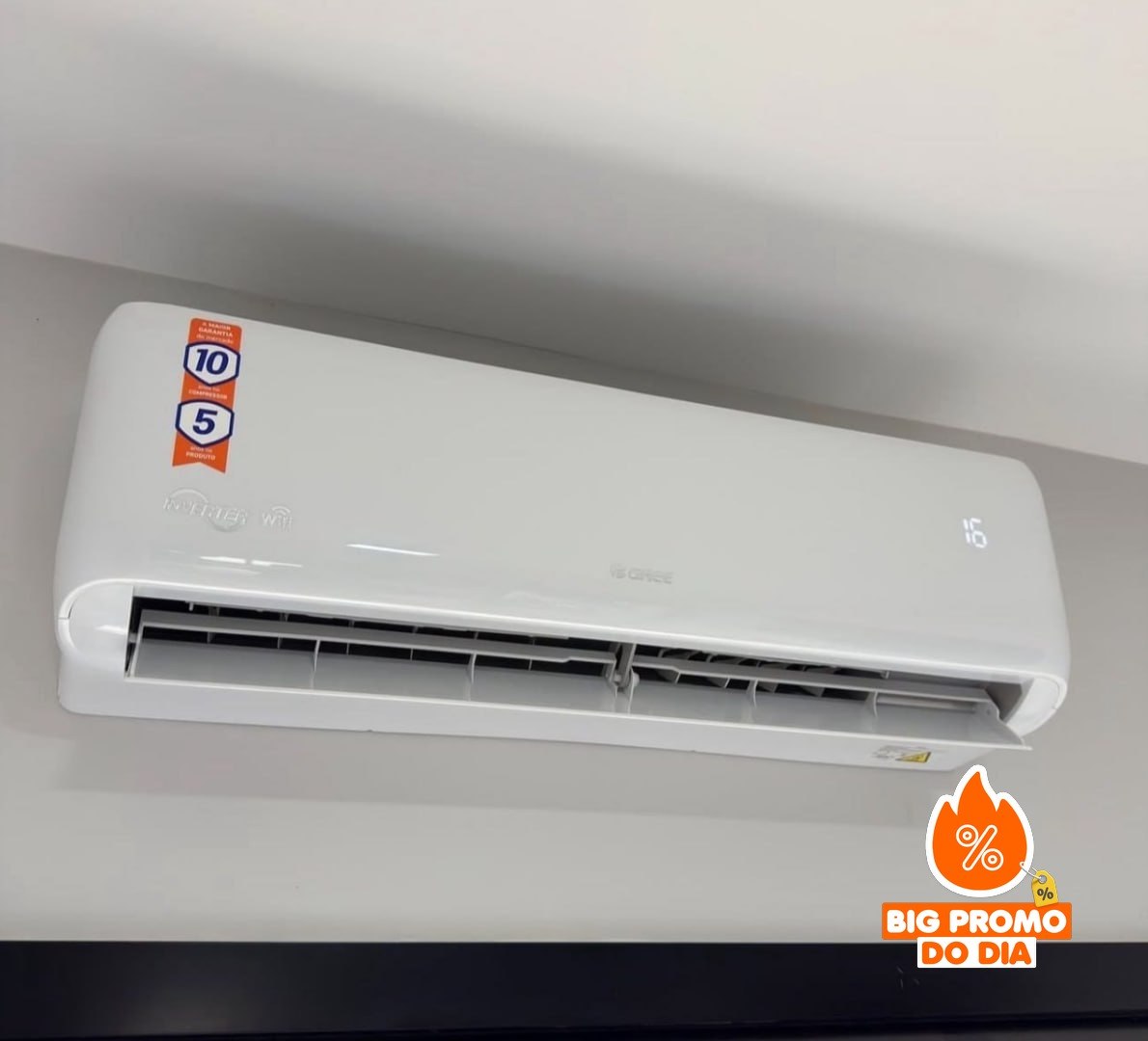 ️️ Ar Condicionado Split Hi Wall Inverter Gree G-Top Auto 12000 BTU/h Quente e Frio 220 V