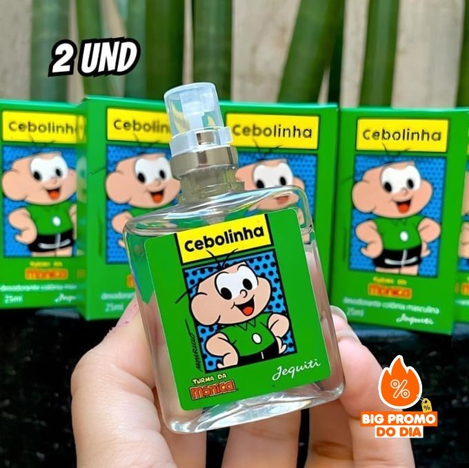 Kit 2x Colônia Miniatura Cebolinha Turma Da Mônica Jequiti 25ml
