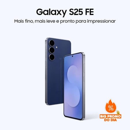 Smartphone Galaxy S25 FE 5G Tela 6,7P AMOLED 128GB 8GB RAM Câmera 50MP Samsung - Azul Marinho