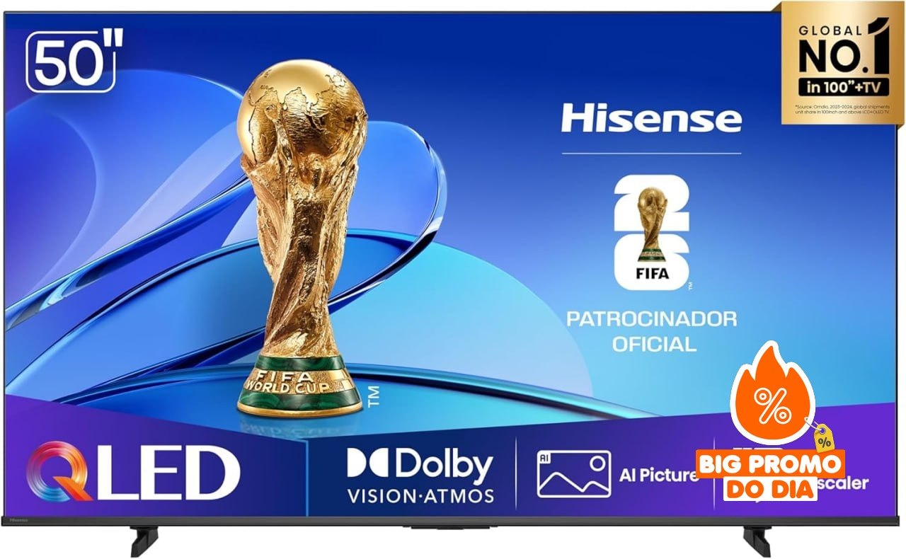 Hisense Smart TV UHD 4K QLED 50" - HDR10+, Dolby Atmos, Game Mode Plus
