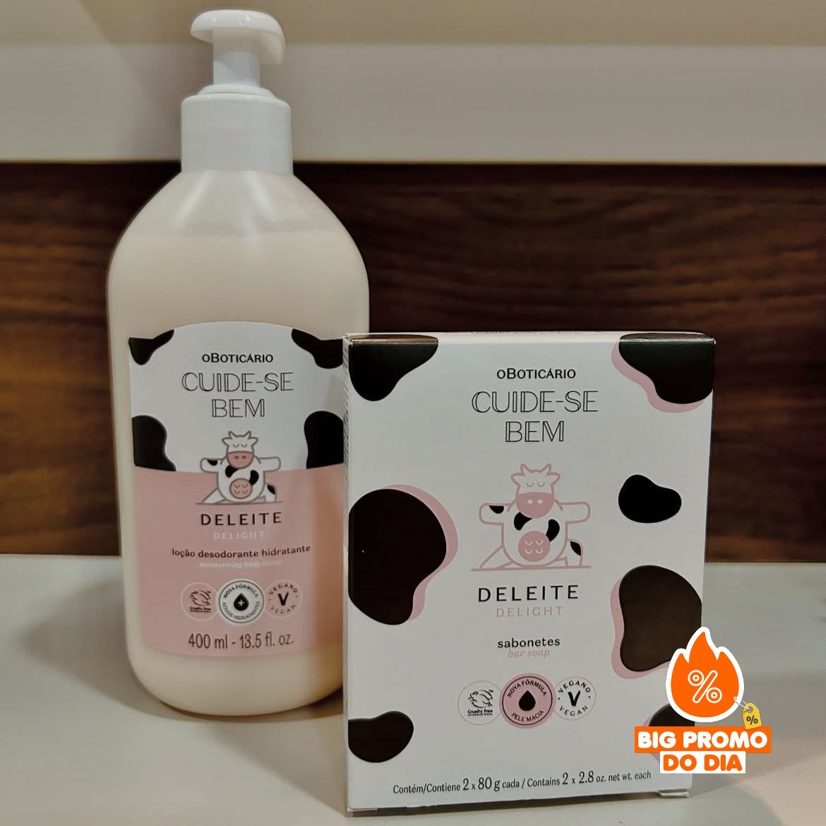 Combo Cuide-se Bem Deleite: Loção Corporal 400ml + Sabonetes
