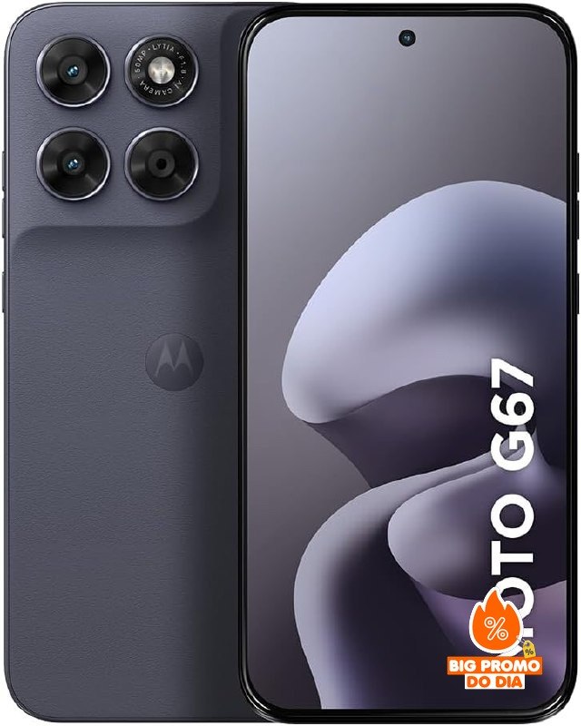 Motorola Moto G67 5G - 256GB 12GB RAM - Câmera 50MP Sony - Chumbo