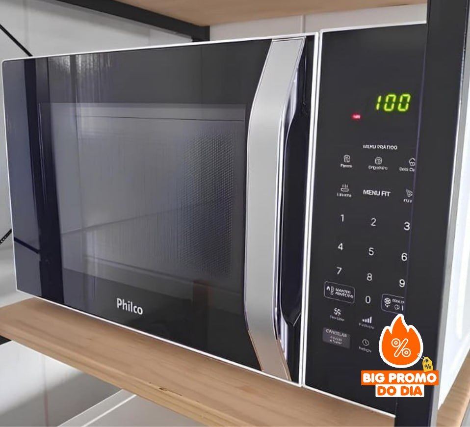 ️ Micro-ondas 25l Philco Função Tira Odor 1100w - 220v