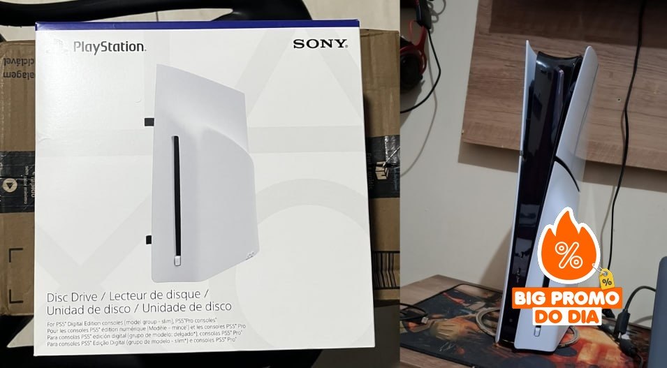 Unidade de disco para consoles PS5 Edição Digital Slim
