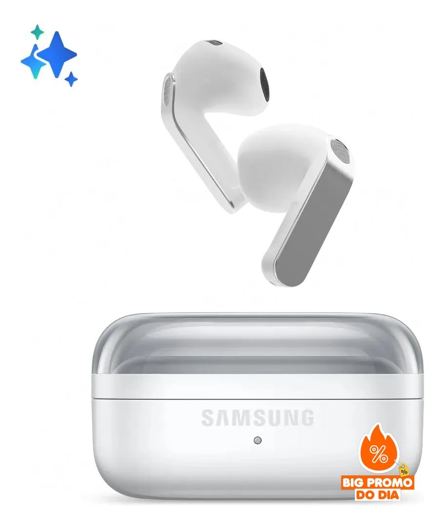 Samsung Galaxy Buds4 - Fone de Ouvido - Galaxy AI - Branco