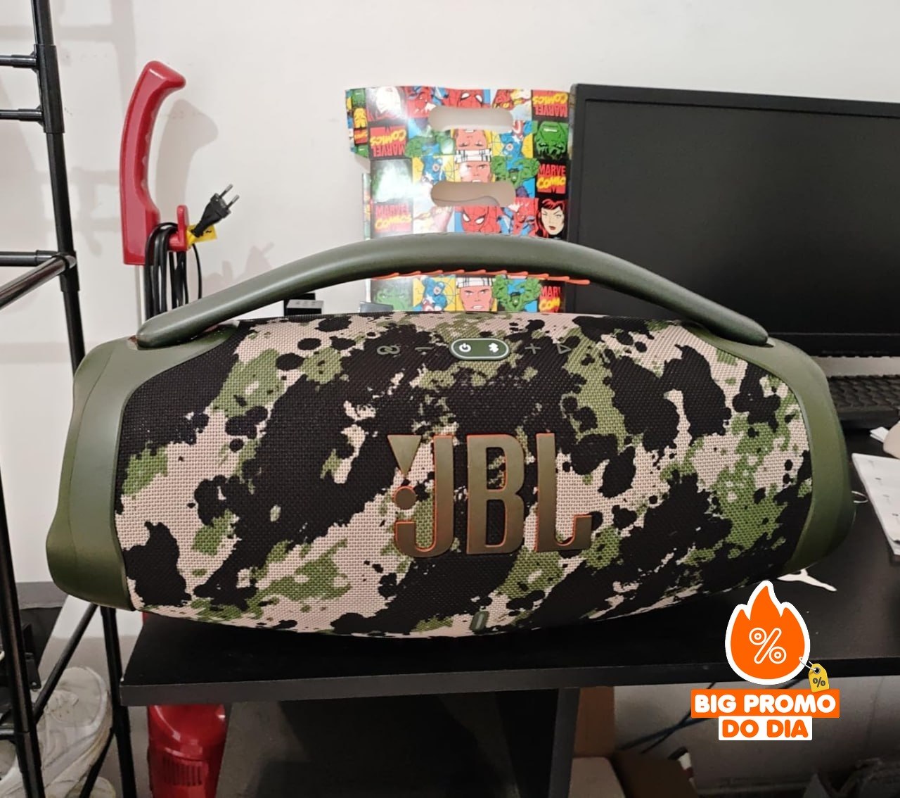 JBL, Caixa de Som, Boombox 3, Bluetooth, Camuflada