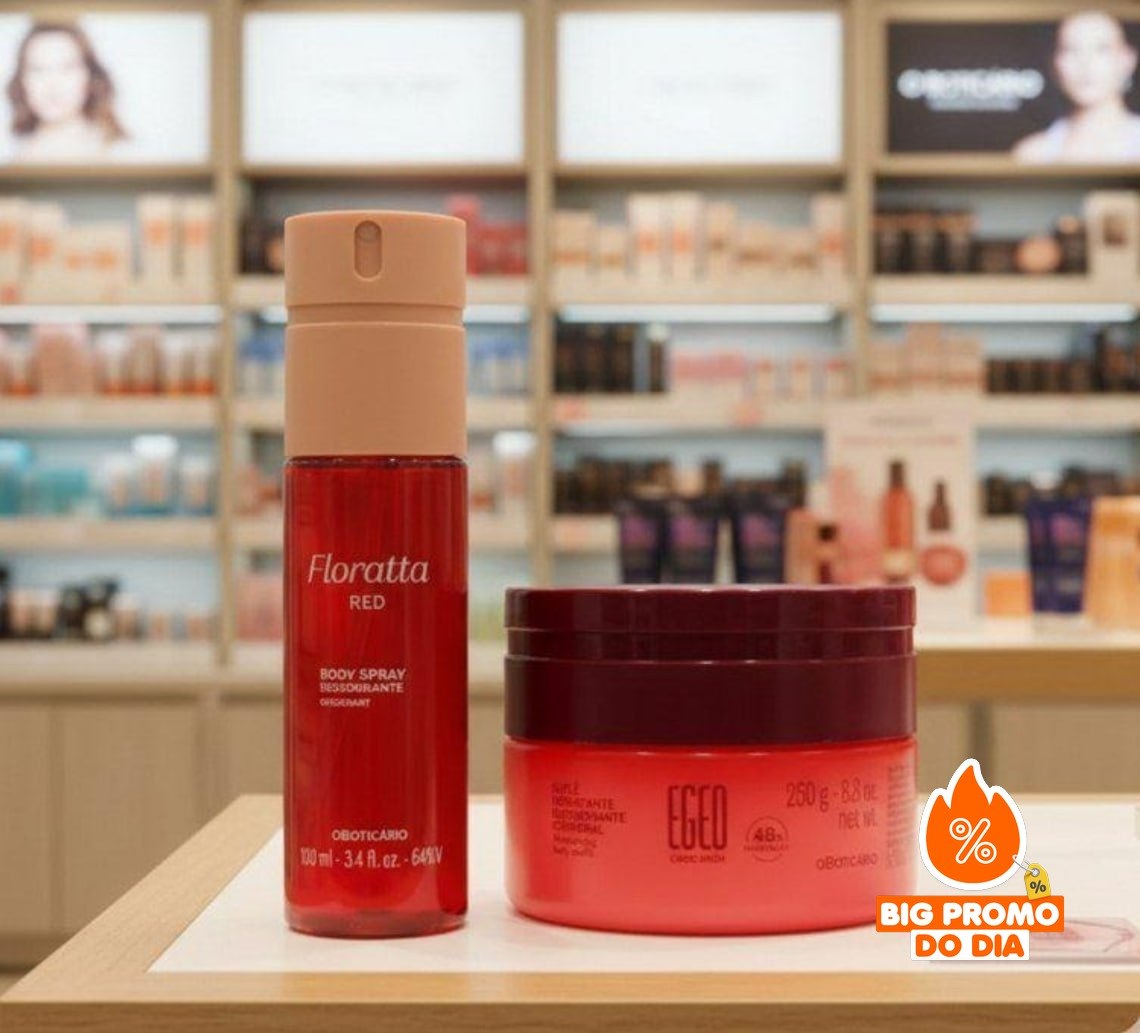 Combo Floratta Red E Egeo Choc High: Body Spray 100ml + Sufl