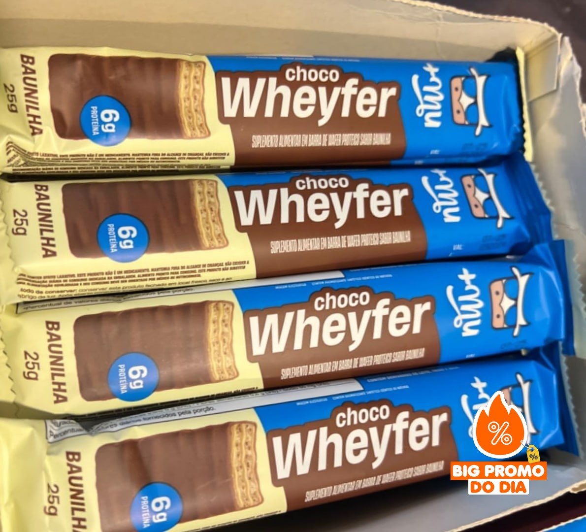 +Mu Chocowheyfer Proteico Sabor Baunilha 12 unidades 300g