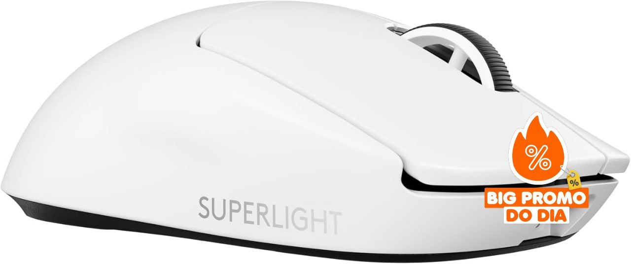 ️ Logitech G PRO X SUPERLIGHT 2 - Mouse Gamer Sem Fio - Sensor HERO 2 44K DPI - Branco