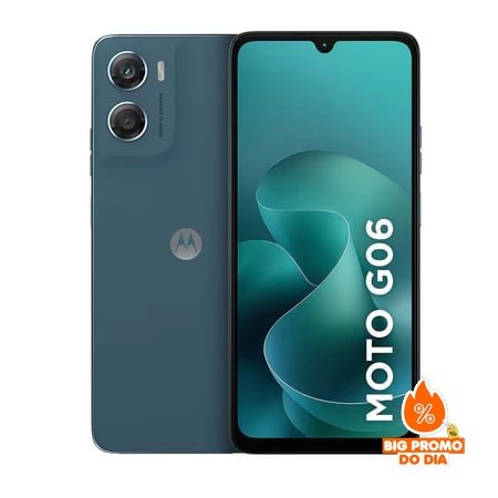 Smartphone Moto g06 4G Tela 6,9 128GB Câmera 50MP Azul Marinho Motorola