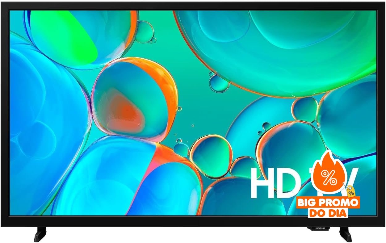Samsung Smart TV 32" HD - Tizen HDR Wi-Fi - Preta