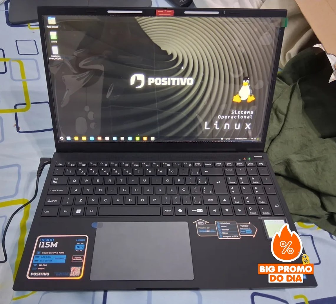 Notebook Positivo Vision i15m Intel Core 3 N300 8gb 256gb Ssd Wi-fi 6 Linux