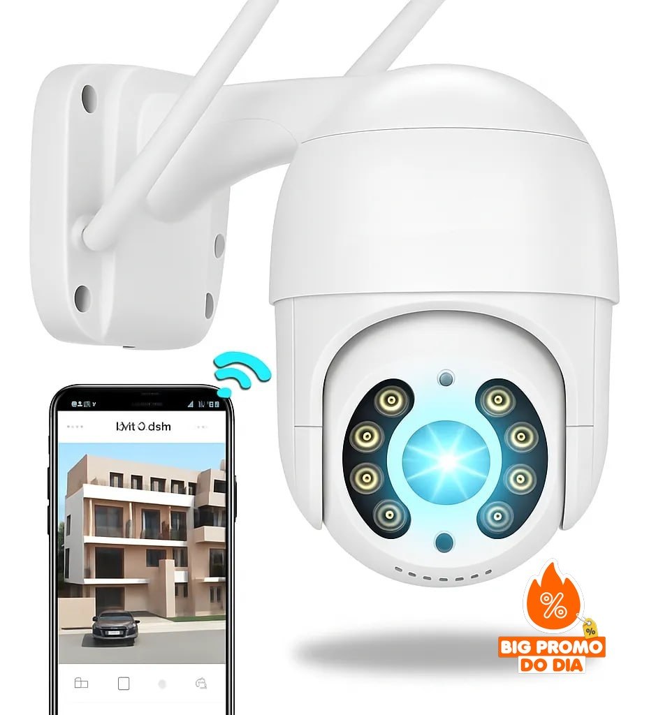 Câmera IP A8 Yoosee - Infravermelho Prova D'água - WiFi HD Externa
