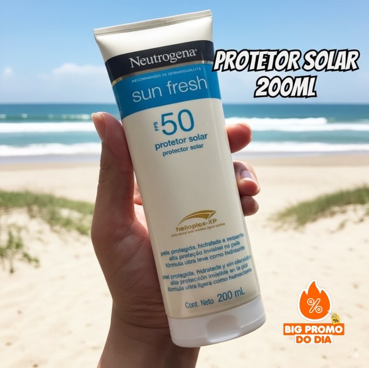 ️ Neutrogena Sun Fresh Protetor Solar Corporal, FPS 50, 200ml