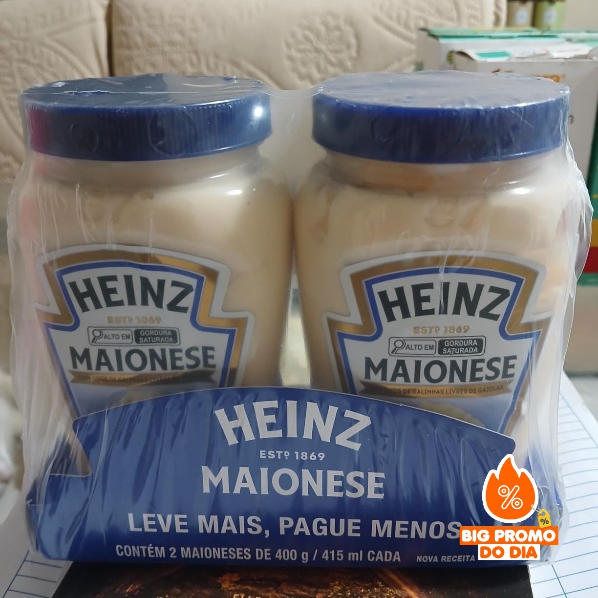 2 unids. Heinz Pack Maionese Tradicional, 400G
