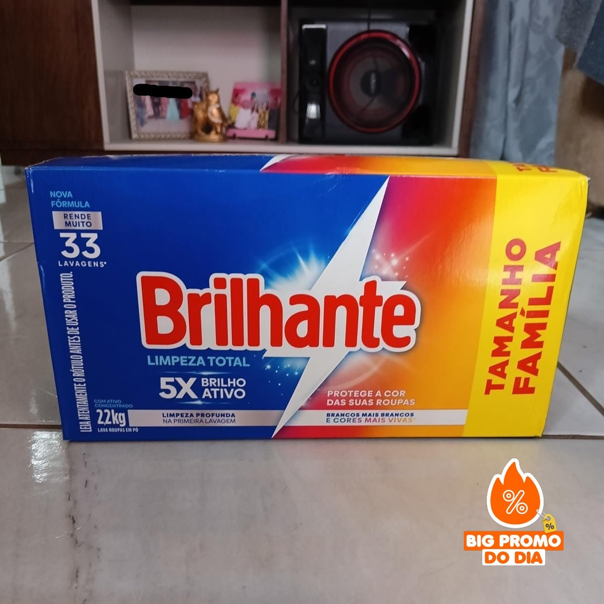 🫧 Brilhante Limpeza Total Sabão Em Pó 2,2Kg