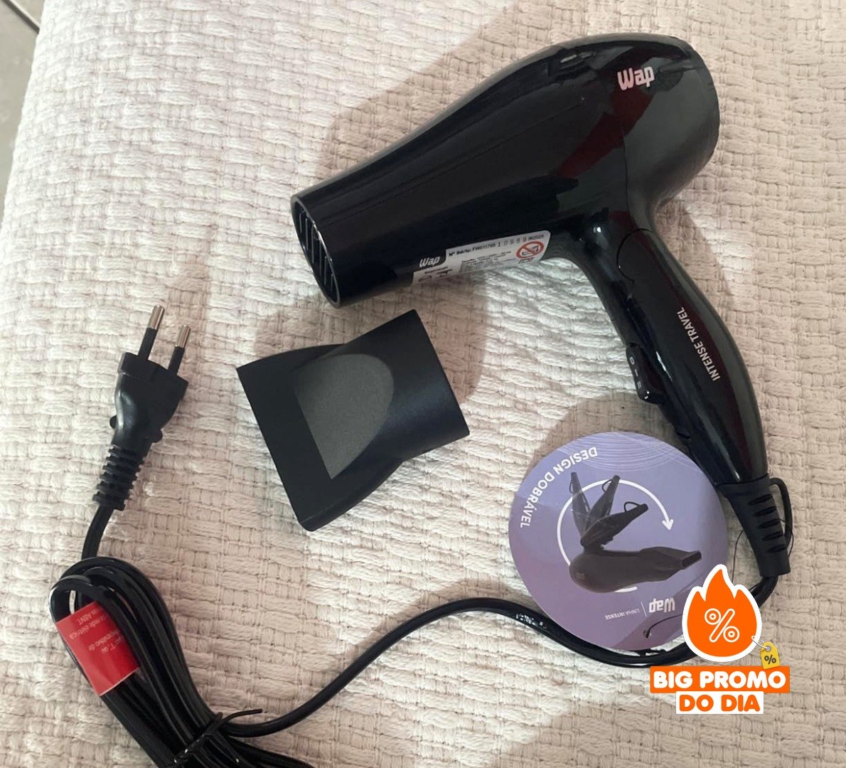 WAP Secador de Cabelo Intense Travel Bivolt