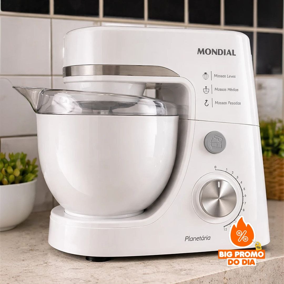 Batedeira Planetária, Mondial, 700W, 110V - BP-03-W