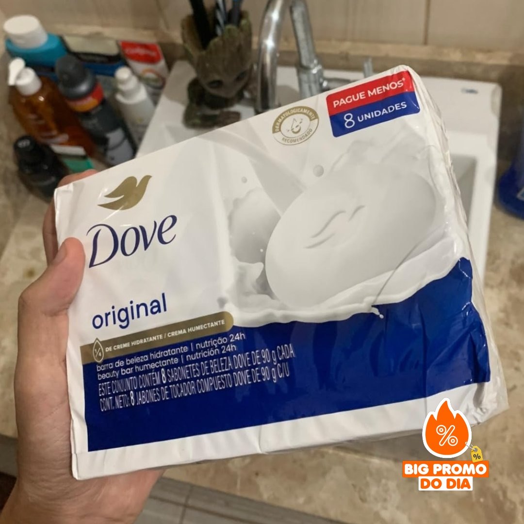 Dove Sabonete Em Barra 90g - 8 Unidades