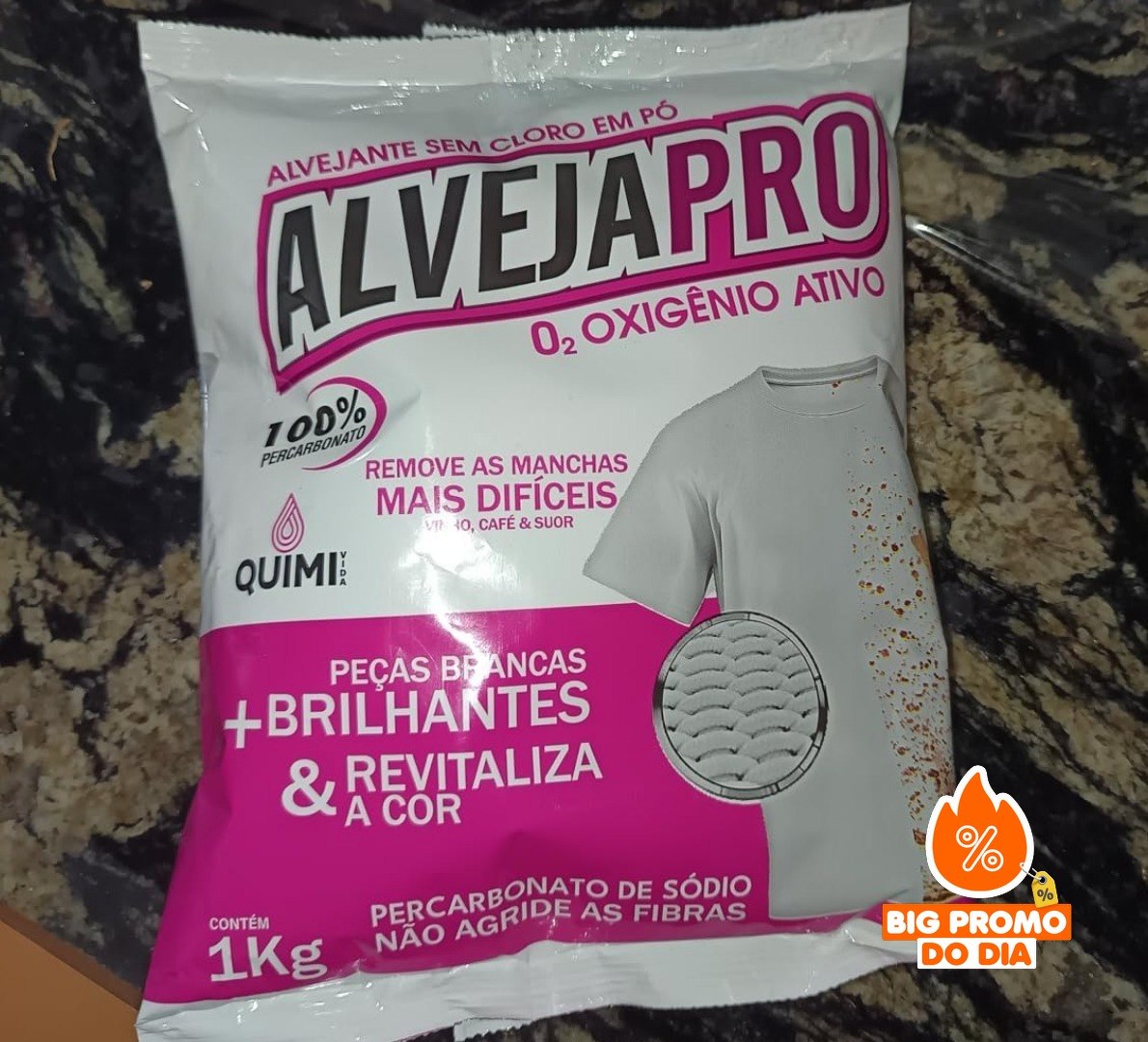 Percarbonato de Sódio 100% Puro AlvejaPro 1Kg