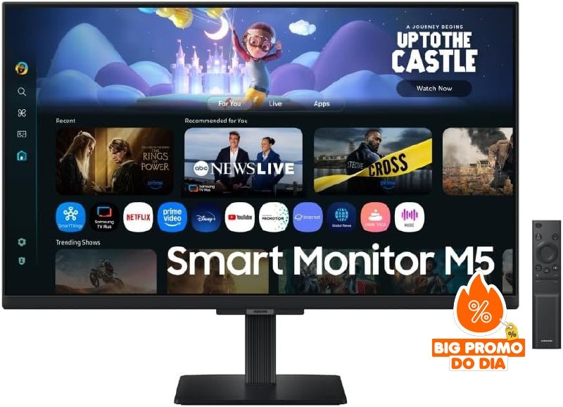 ️ Samsung Smart Monitor M5 27" FHD - Tizen™ Plataforma - Bluetooth Integrado - Preto