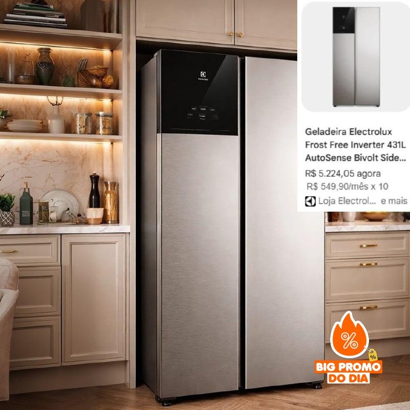 Geladeira/Refrigerador Electrolux Frost Free Side by Side 431L BIVOLT (ES40S)