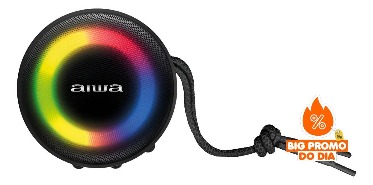 Aiwa Speaker Bluetooth AWS-SP-02 - Som Portátil 360°