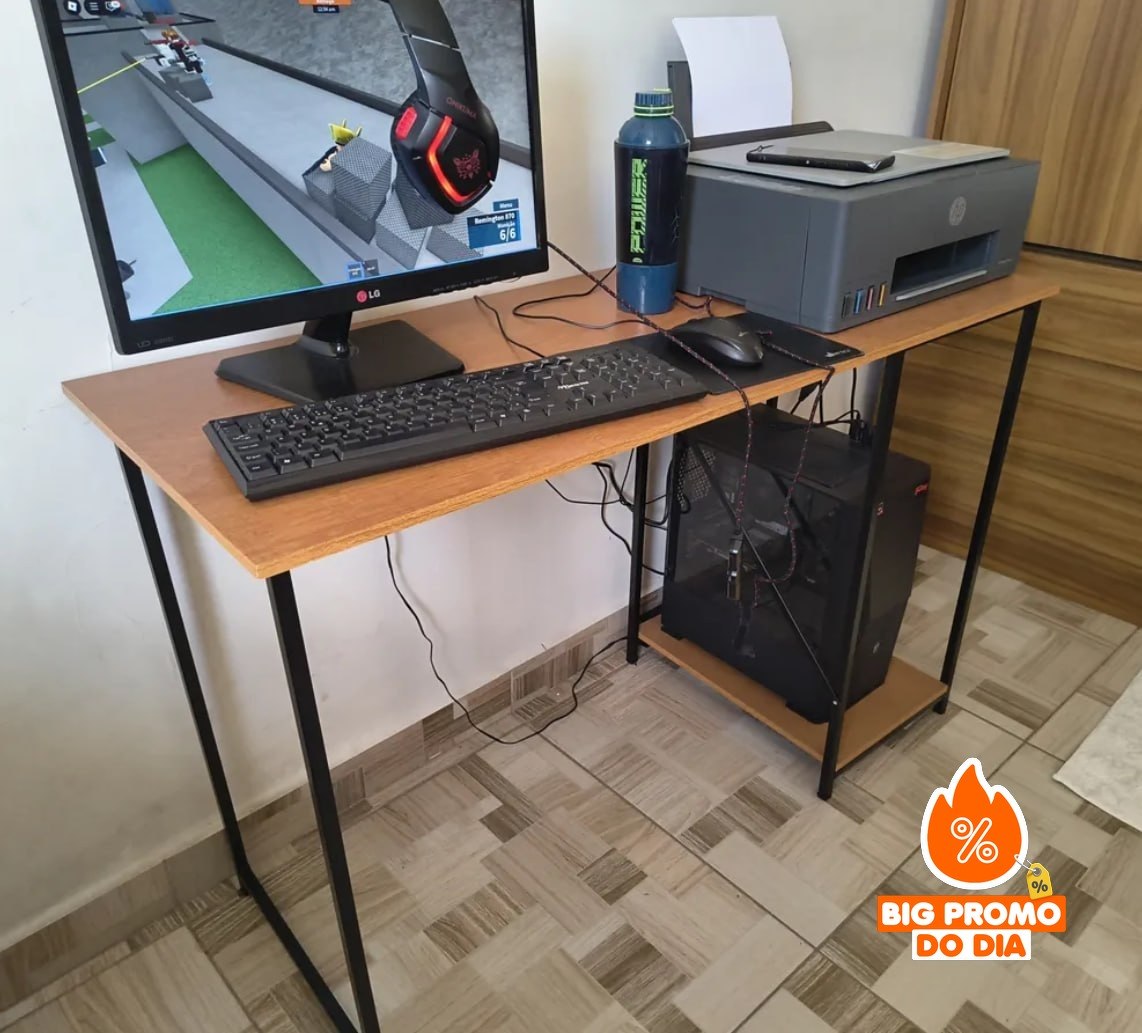 Escrivaninha Gamer Tóquio Industrial 115x73x45cm