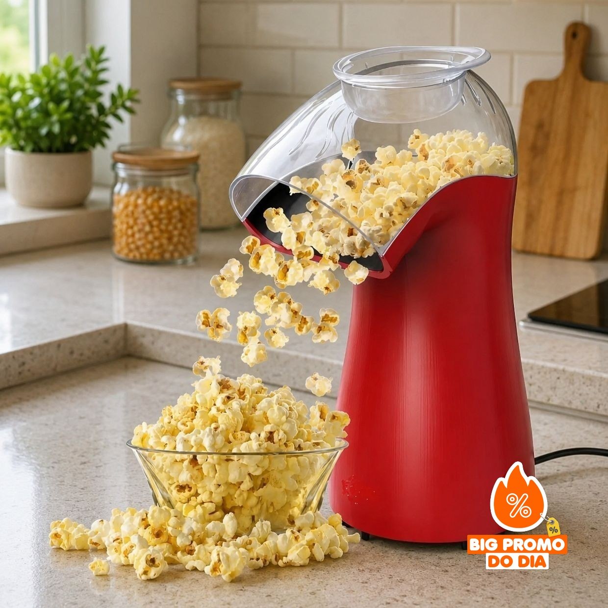 Pipoqueira Elétrica 1200w Cor Vermelho