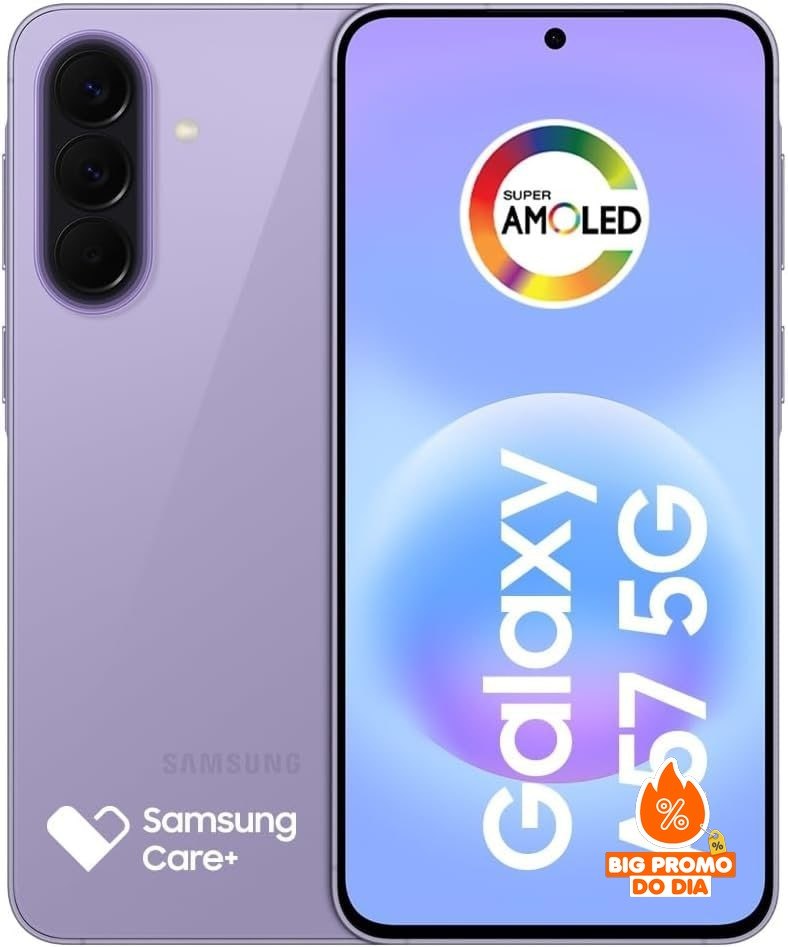 Samsung Galaxy A57 5G 128GB 8GB RAM - Câmera 50MP OIS - Lilás