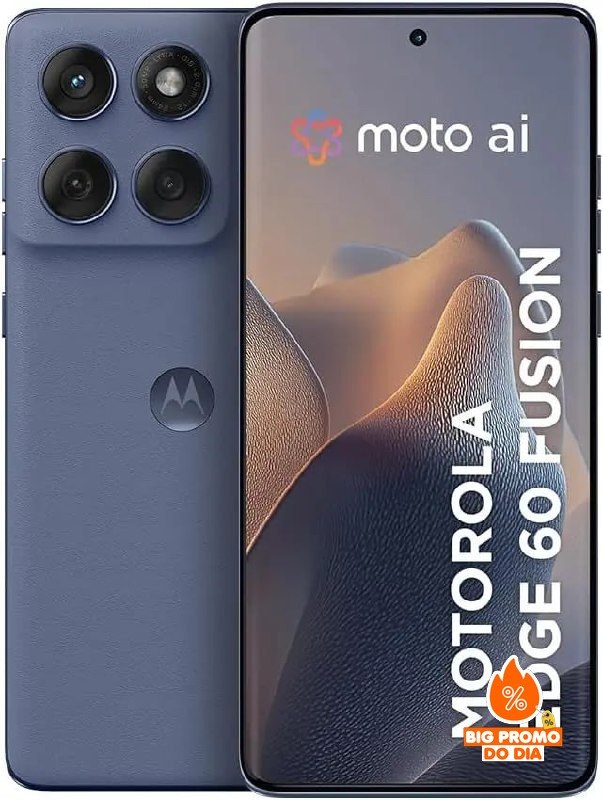 Motorola Edge 60 Fusion 5G - 256GB 16GB RAM - Câmera 50MP Sony AI - Cinza