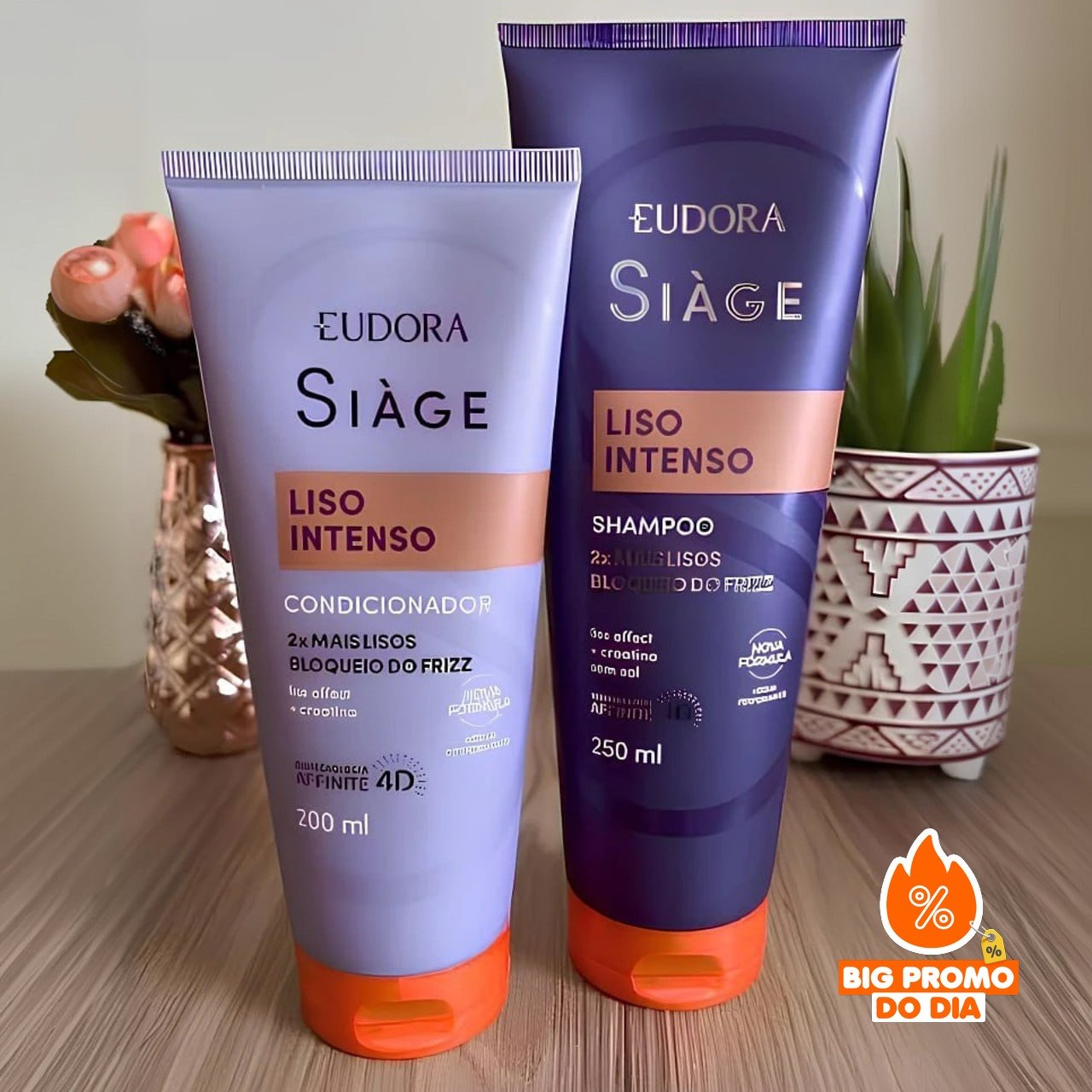 🫧 Eudora SIÀGE Promopack Shampoo e Condicionador Liso Intenso