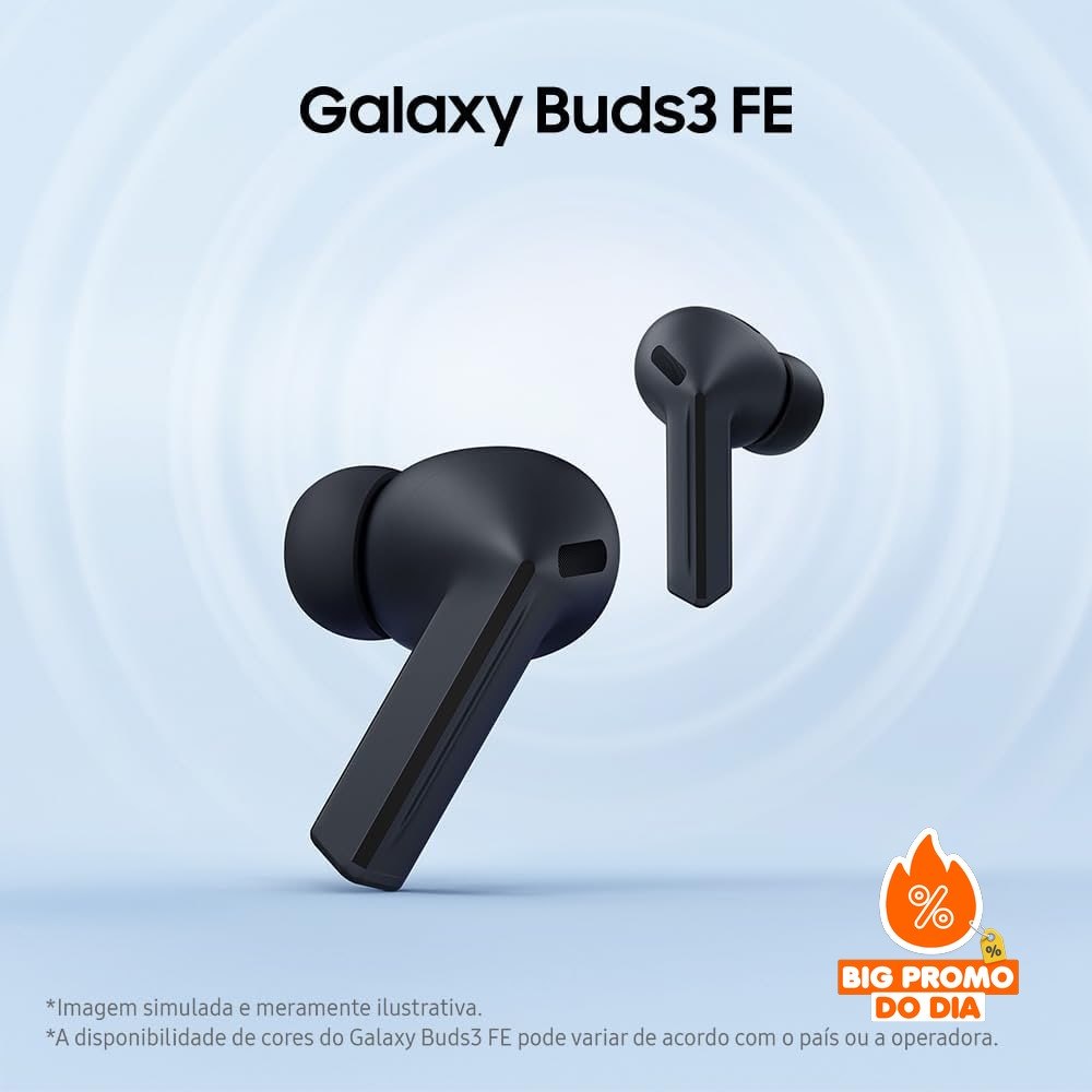 Samsung Galaxy Buds3 FE - Fone de Ouvido com Galaxy AI - Preto