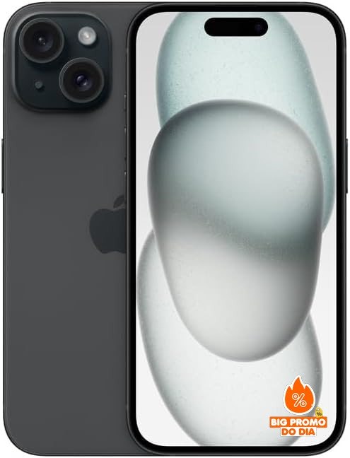 Apple iPhone 15 128GB - Tela OLED 6.1" - Preto