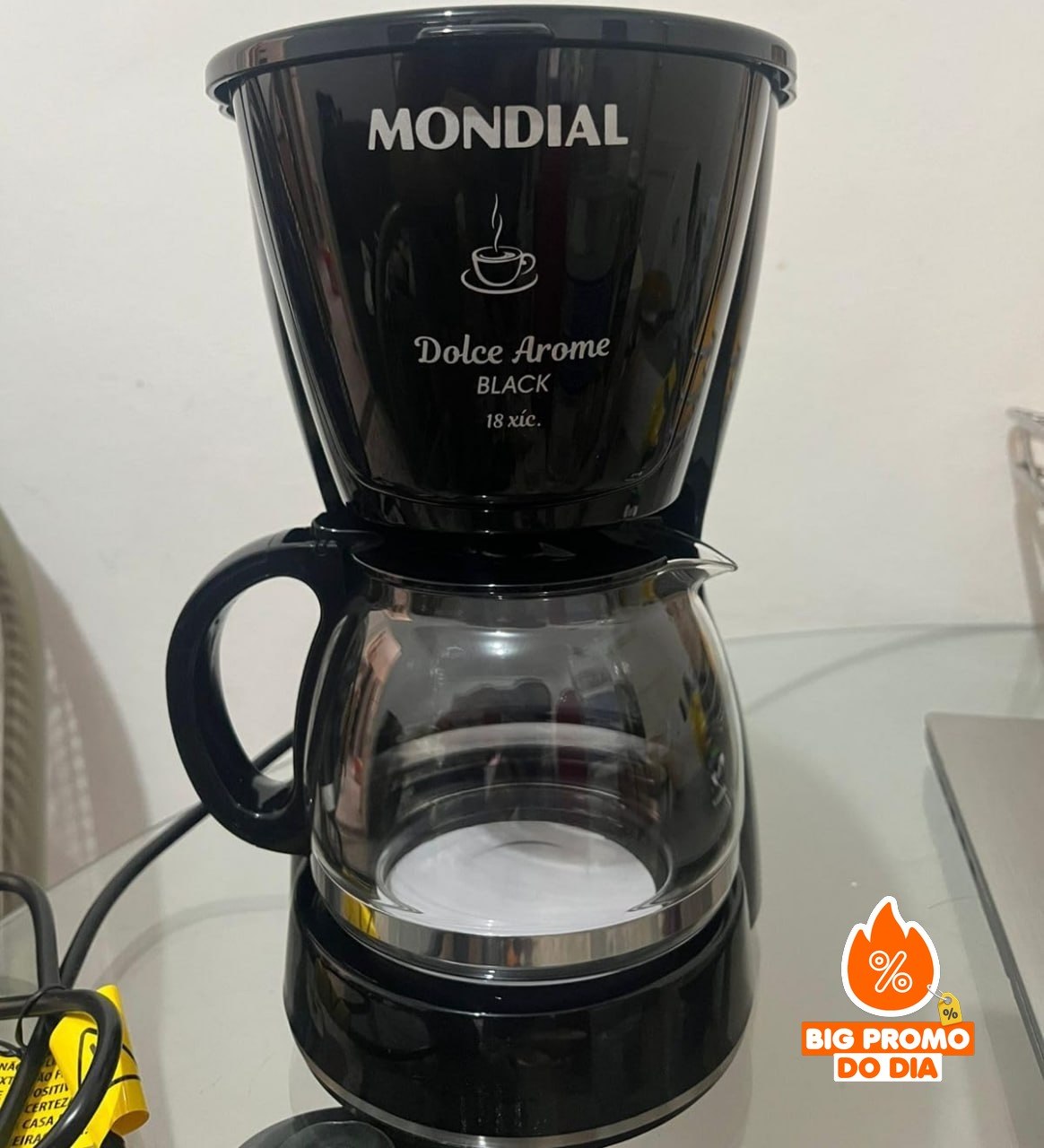 ️ Cafeteira Elétrica Mondial Dolce Arome Black 18 Xícaras 110V