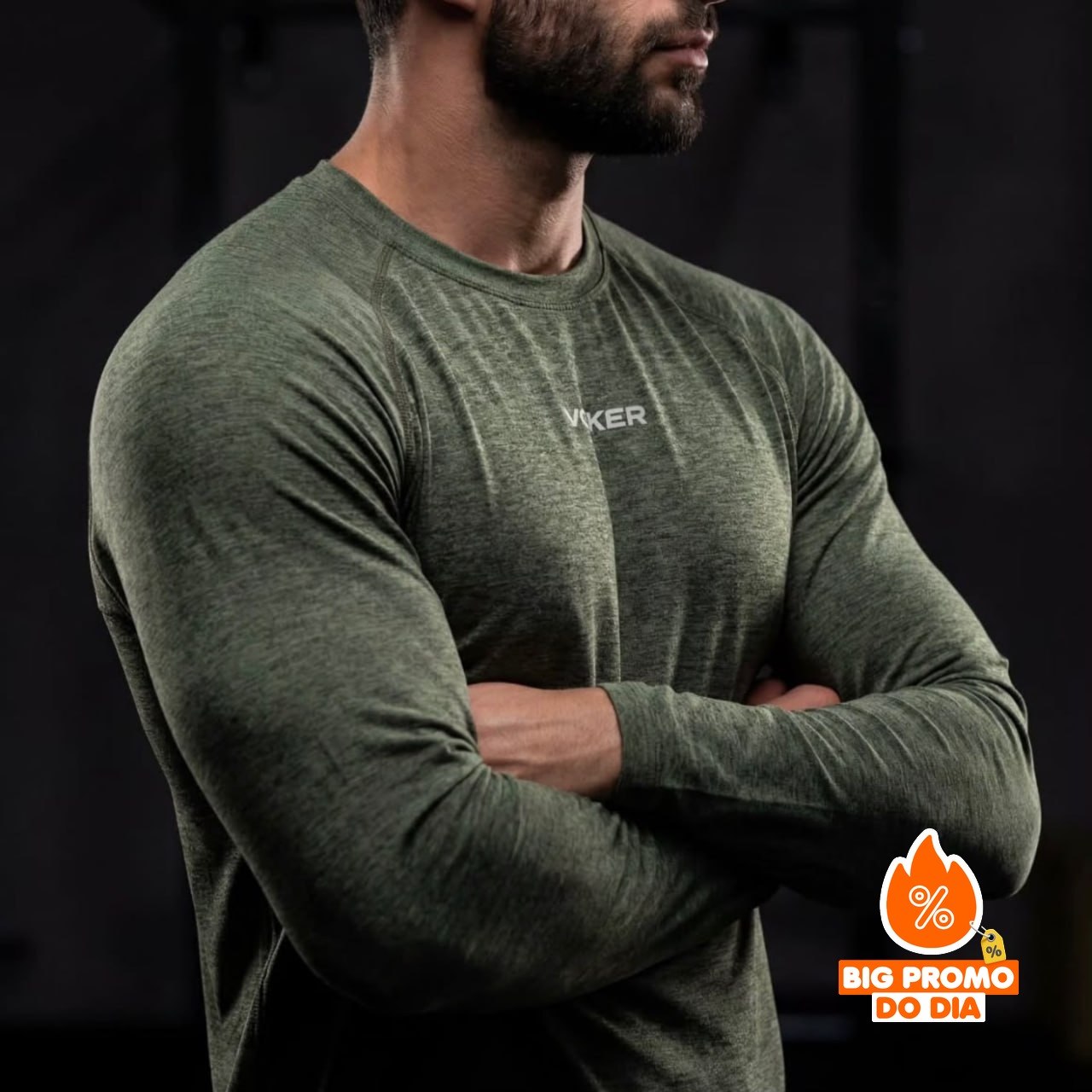Camiseta Raglan Térmica Segunda Pele Proteção Uv Dry Fit
