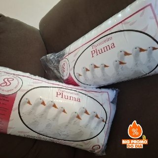 Kit 2 Travesseiros Pluma De Ganso Sintética
